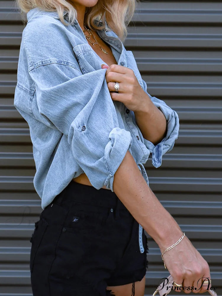 Top with Tie Denim Detail image 3