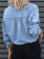 Top with Tie Denim Detail image 2
