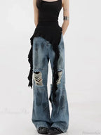 Torn Azure Gothic Baggy Harajuku Pant image 2