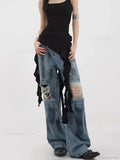 Torn Azure Gothic Baggy Harajuku Pant image 4