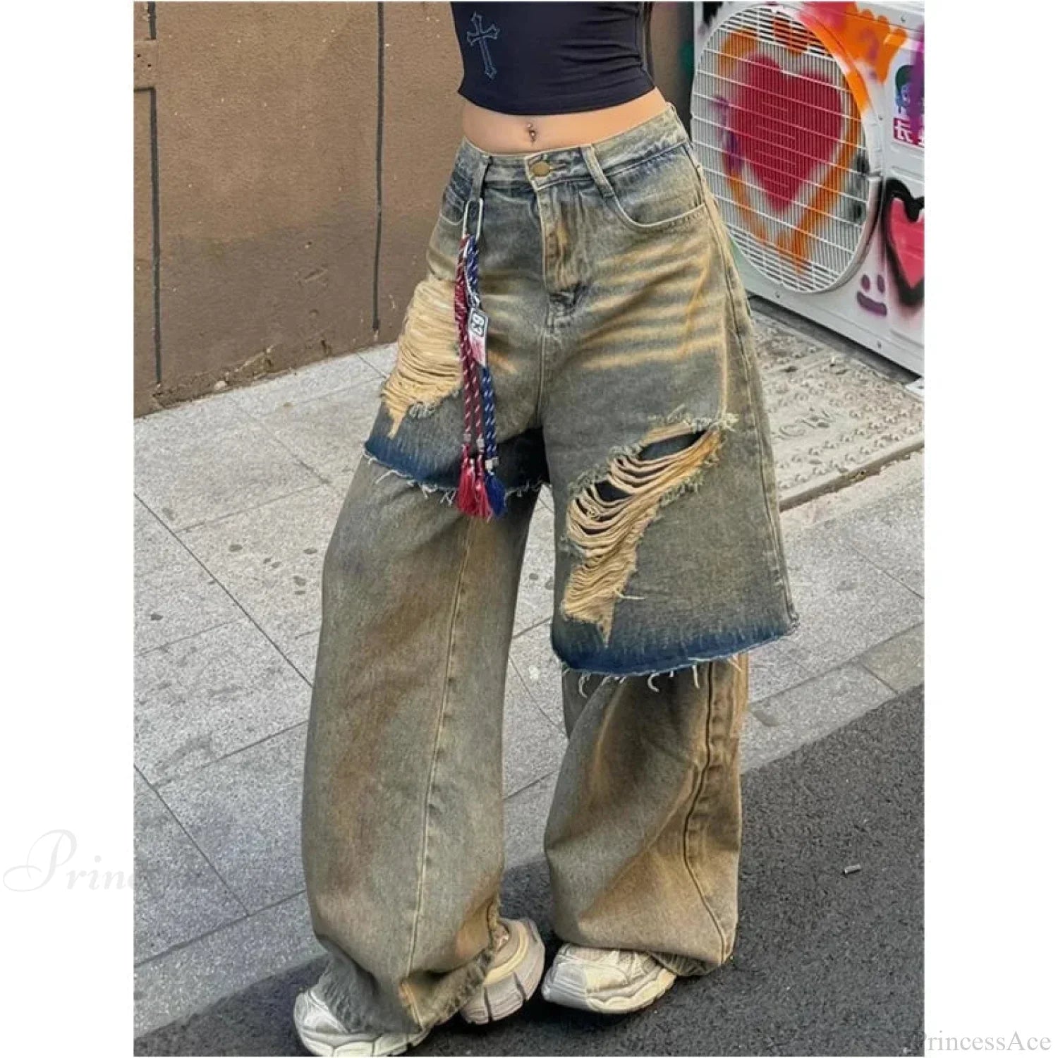 Torn Empty Dark Harajuku Pant image 1