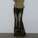 Torn Medieval Dark Fringe Pant image 5