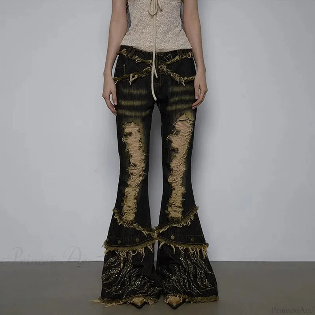 Torn Medieval Dark Fringe Pant image 2