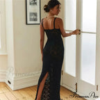 Transparent Backless Maxi Dress image 4