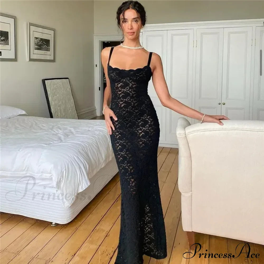 Transparent Backless Maxi Dress image 2