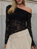 Transparent Cut Neck Knitted Top image 5