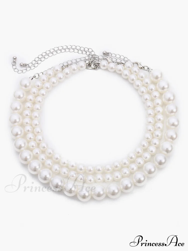 Elegant Layered Pearl Necklace image 6