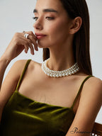 Elegant Layered Pearl Necklace image 3