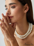 Elegant Layered Pearl Necklace image 1