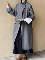 Trench Coat Big Lapel Loose Overcoat image 2