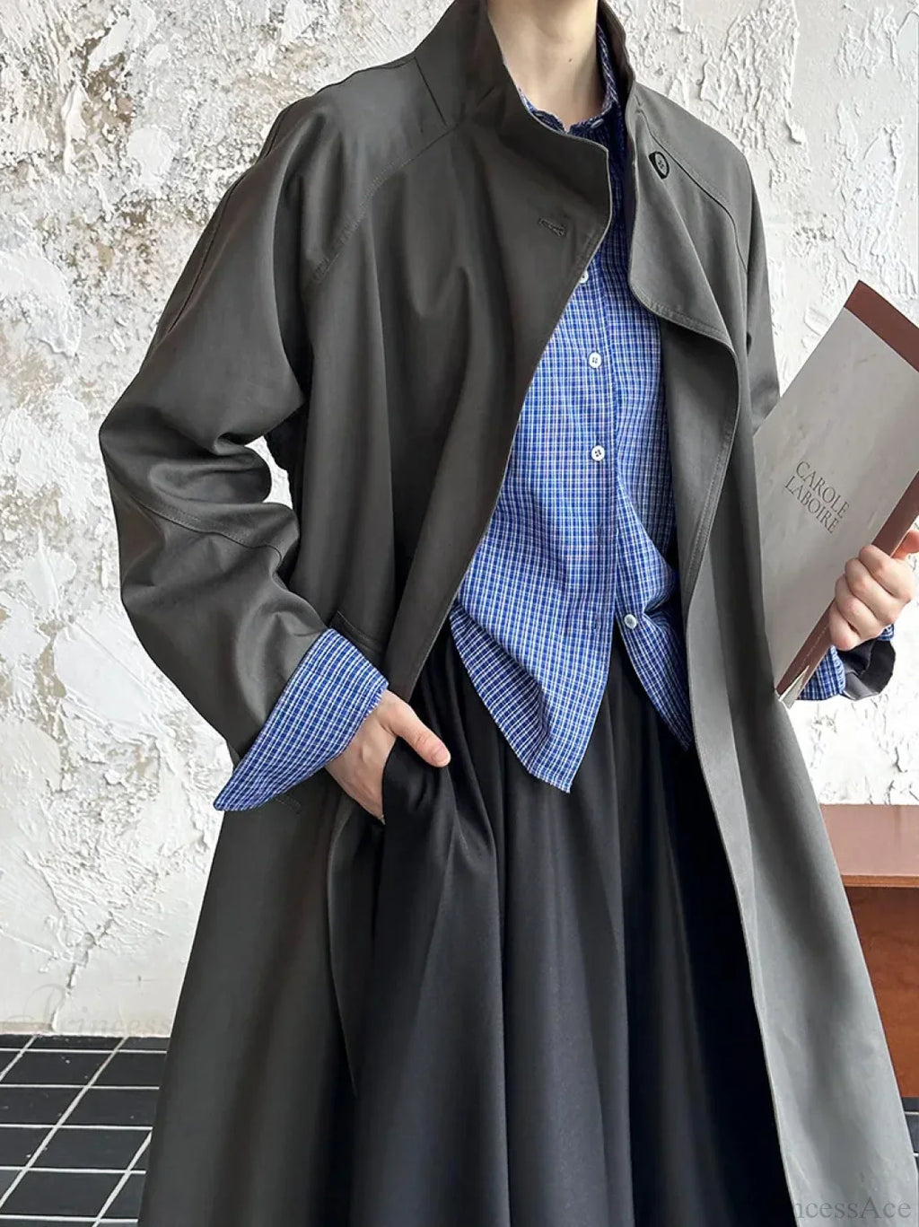 Trench Coat Big Lapel Loose Overcoat image 5