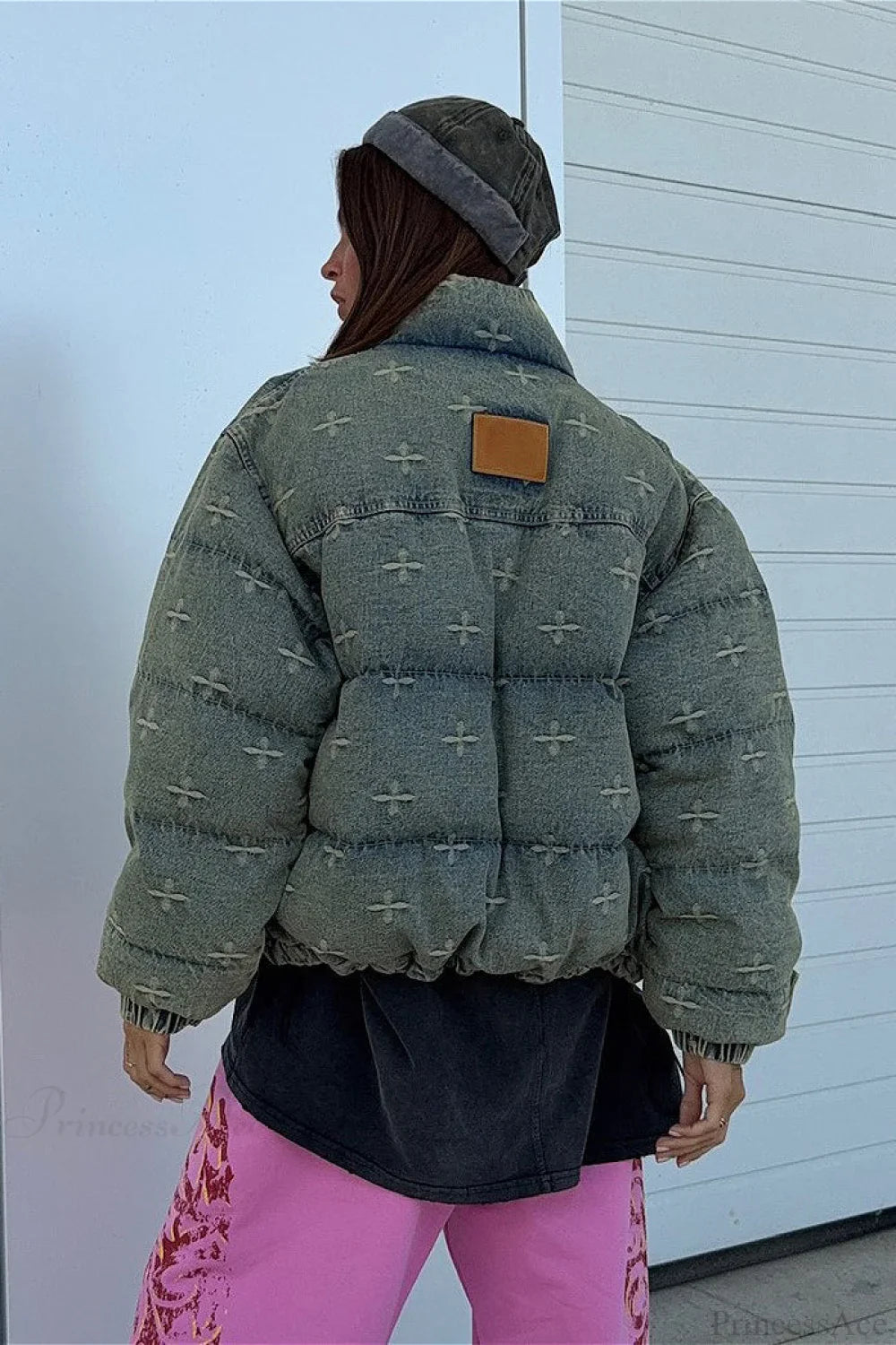 Trendy Distressed Cross Embroidered Coat image 4