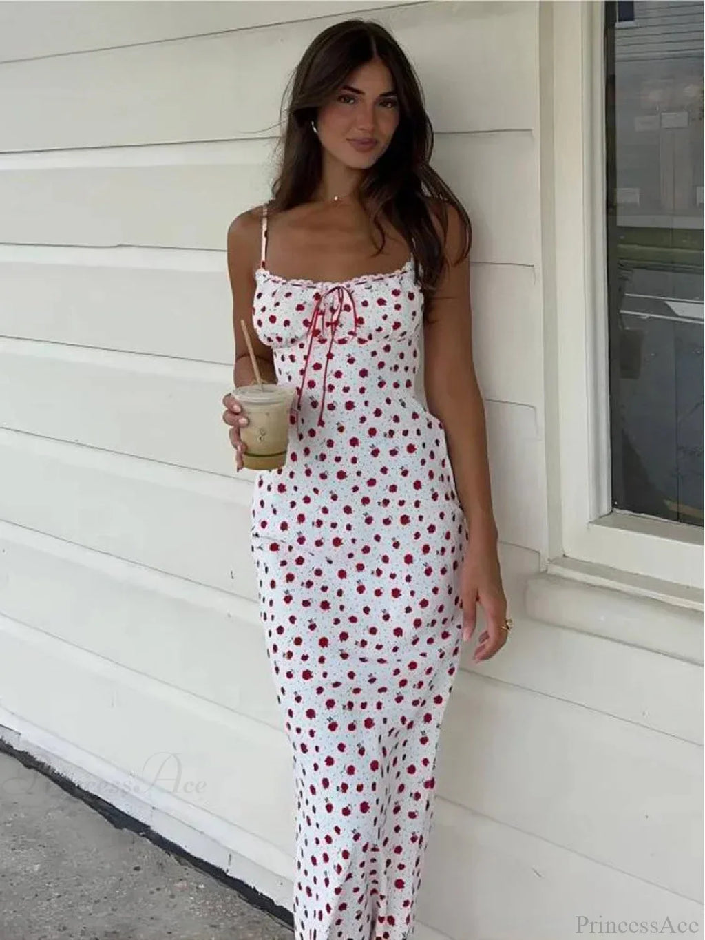 Trendy Floral Bow Bandage Bodycon Streetwear Dress image 1