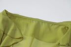 Trim Lace T-shirt 90s with Chiffon Ruffles Up and Vintage Green Detail image 12