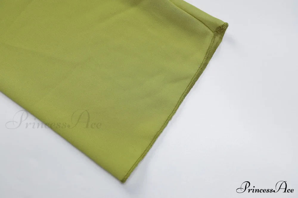 Trim Lace T-shirt 90s with Chiffon Ruffles Up and Vintage Green Detail image 14