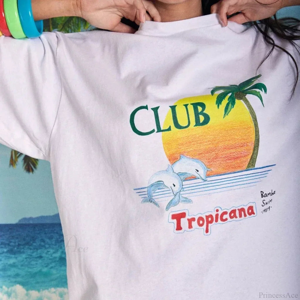 Tropical Beach Summer Vsco T-shirt image 4