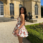 Tulle Skirt Floral Print A-line Floral Dress image 4