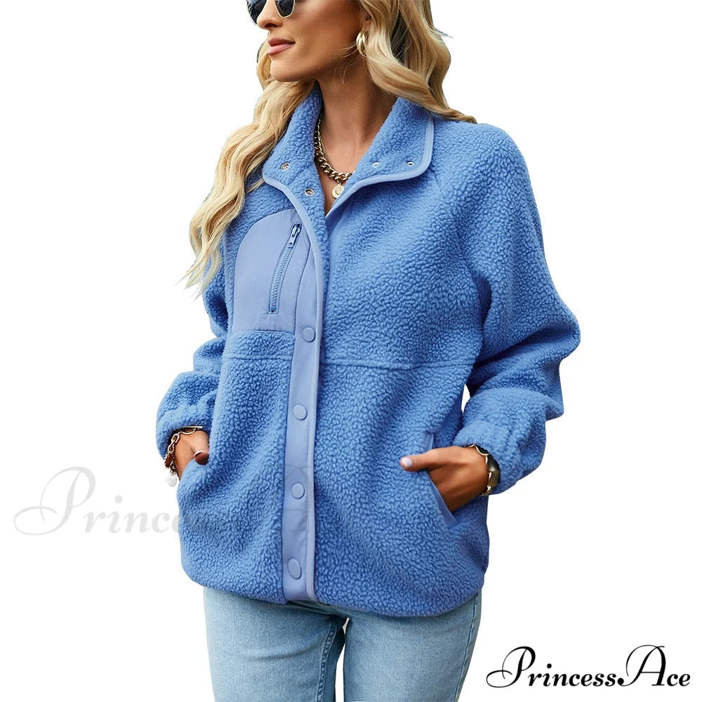 Turn Down Collar Patchwork Jacket image 6