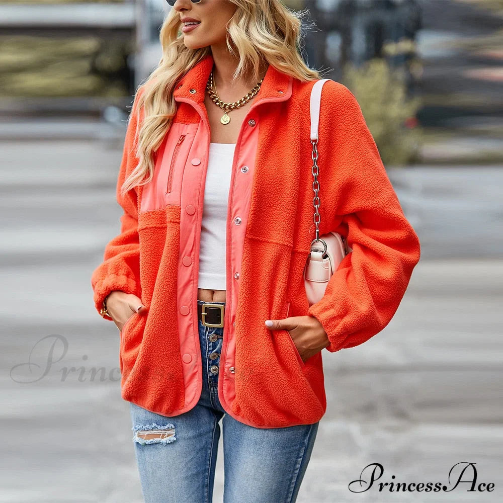 Turn Down Collar Patchwork Jacket image 4