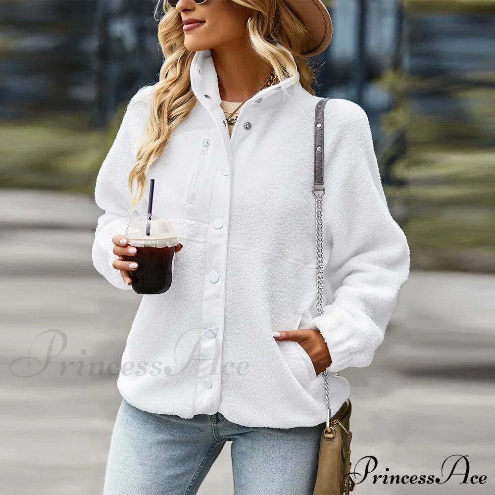 Turn Down Collar Patchwork Jacket image 3