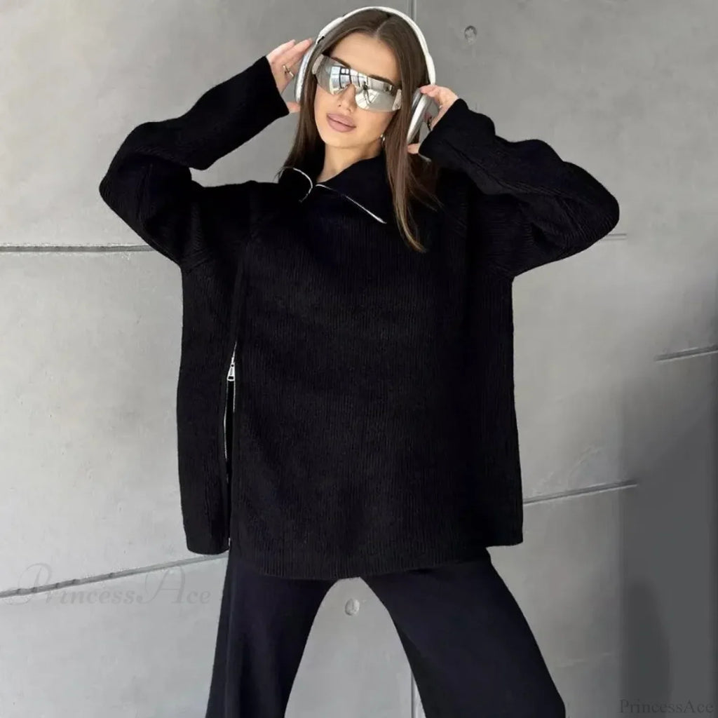 Turtle Collar Zip Sweater image 7