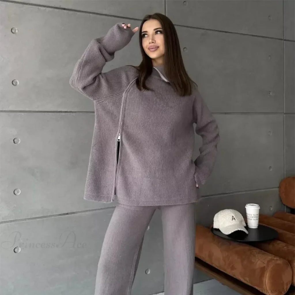 Turtle Collar Zip Sweater image 12