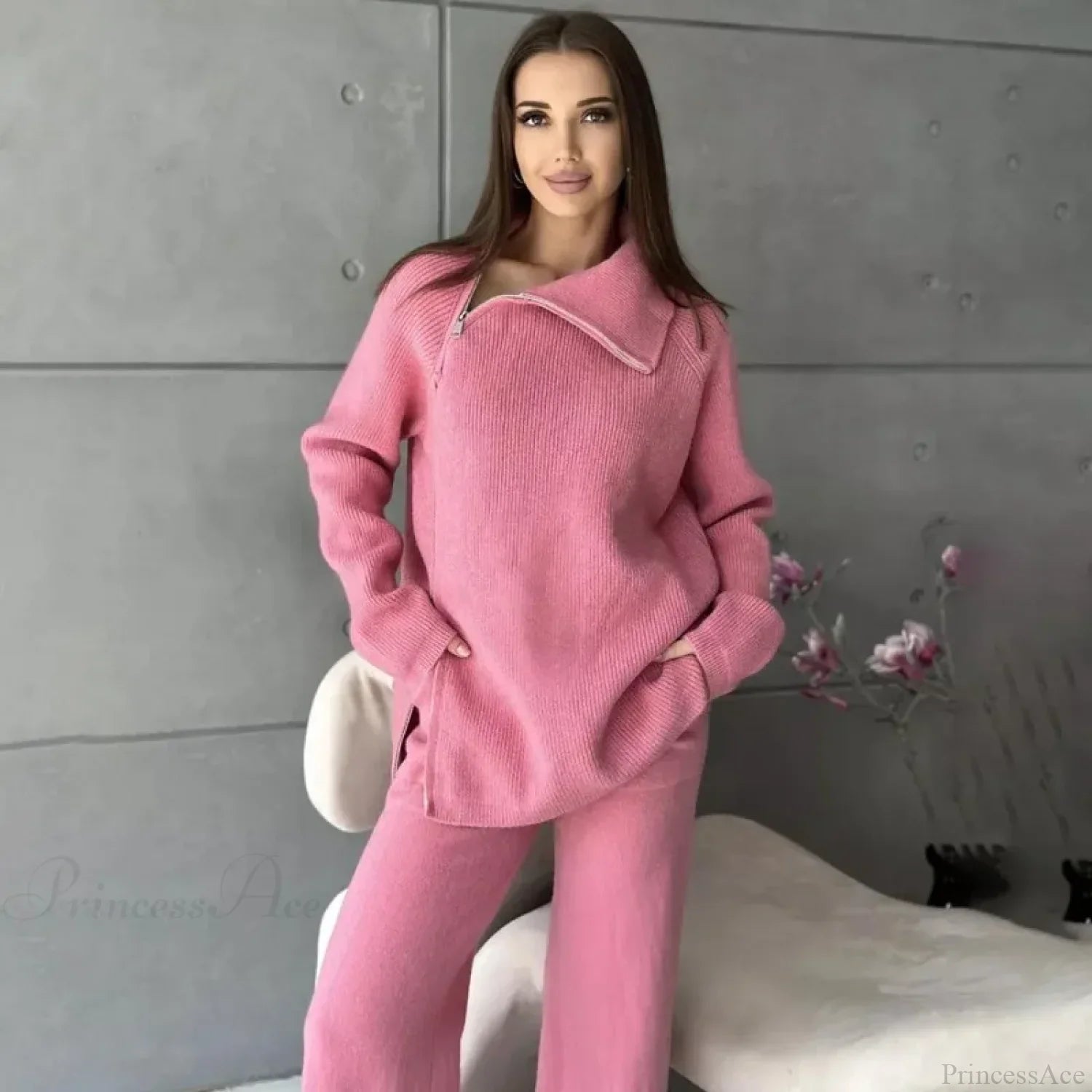 Turtle Collar Zip Sweater image 10