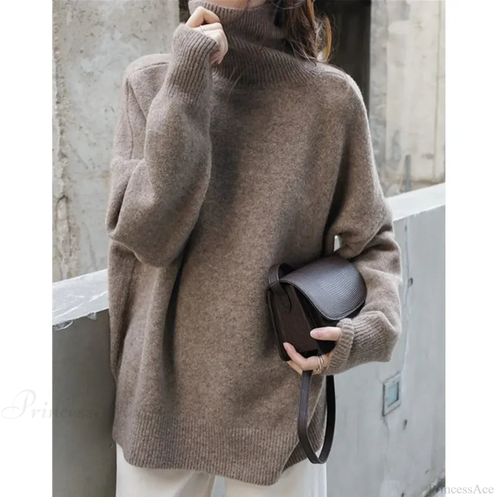 Turtleneck Cashmere Thickened Sweater image 1