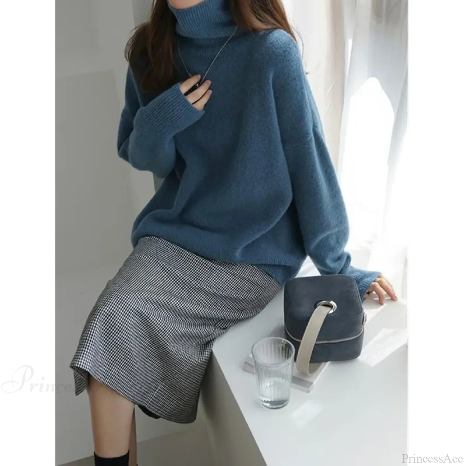 Turtleneck Cashmere Thickened Sweater image 5