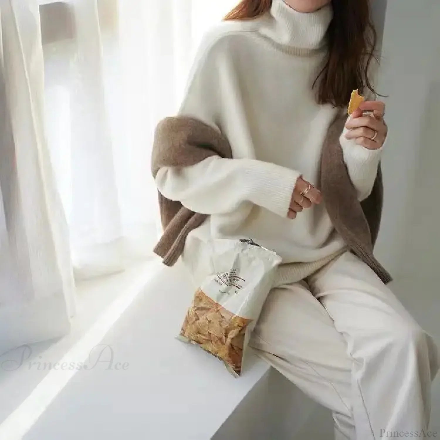 Turtleneck Cashmere Thickened Sweater image 6
