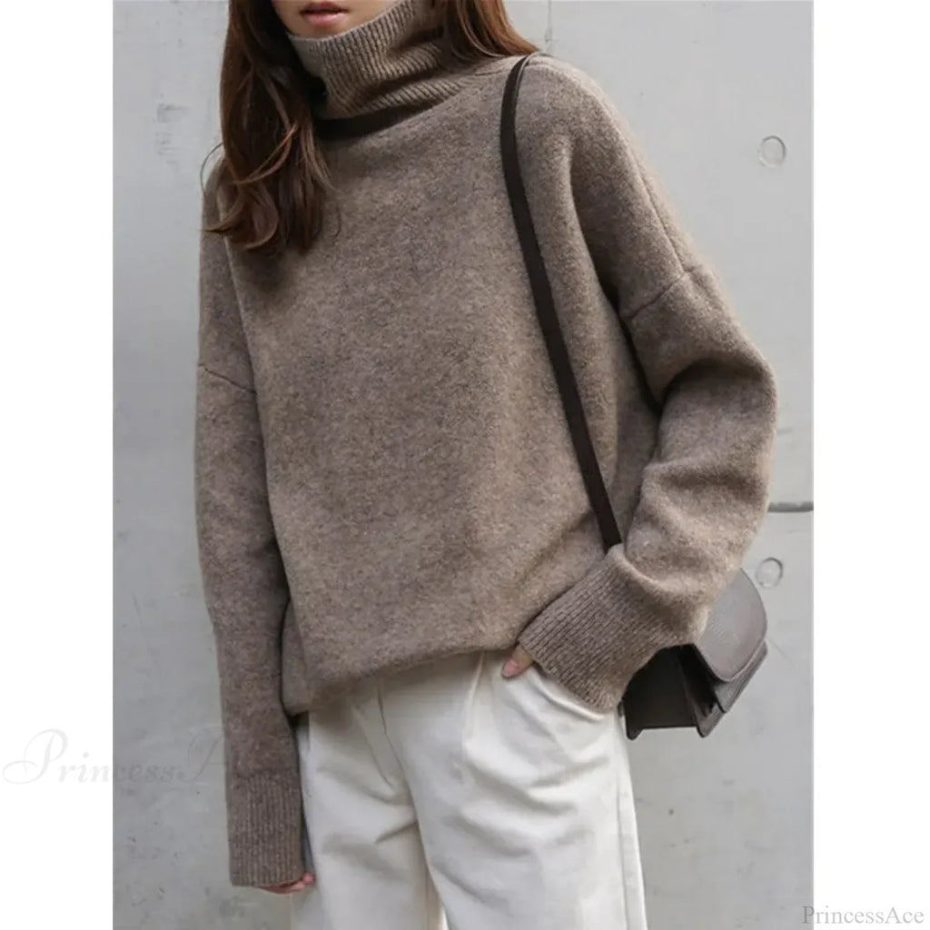 Turtleneck Cashmere Thickened Sweater image 9