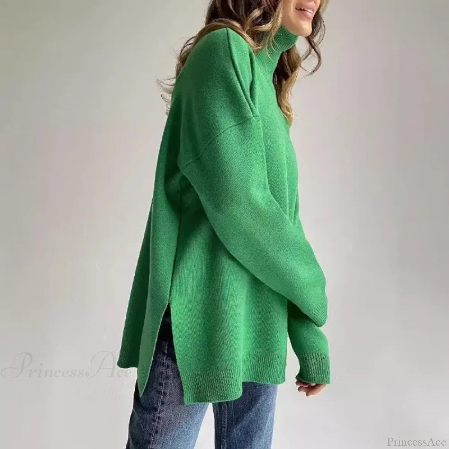 Turtleneck Casual Long-Sleeved Knitted Sweater image 4