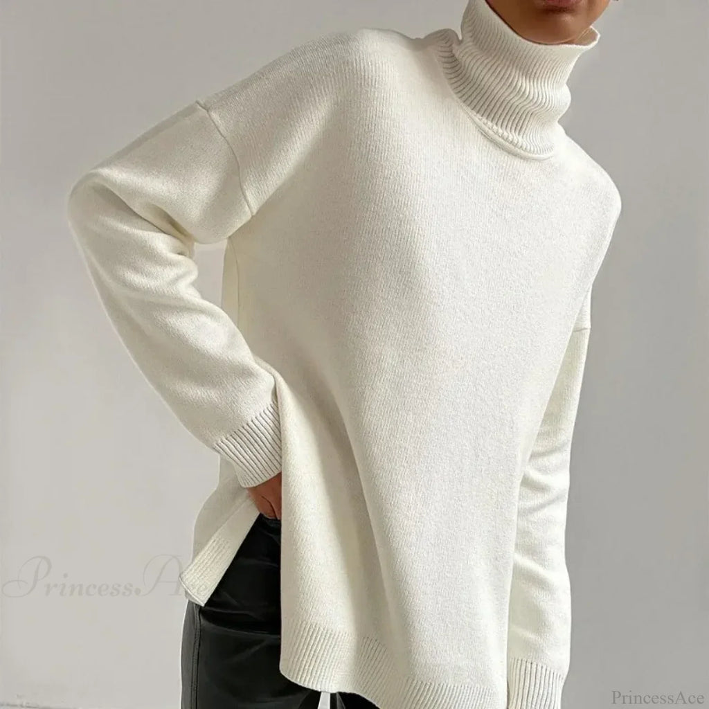 Turtleneck Casual Long-Sleeved Knitted Sweater image 13
