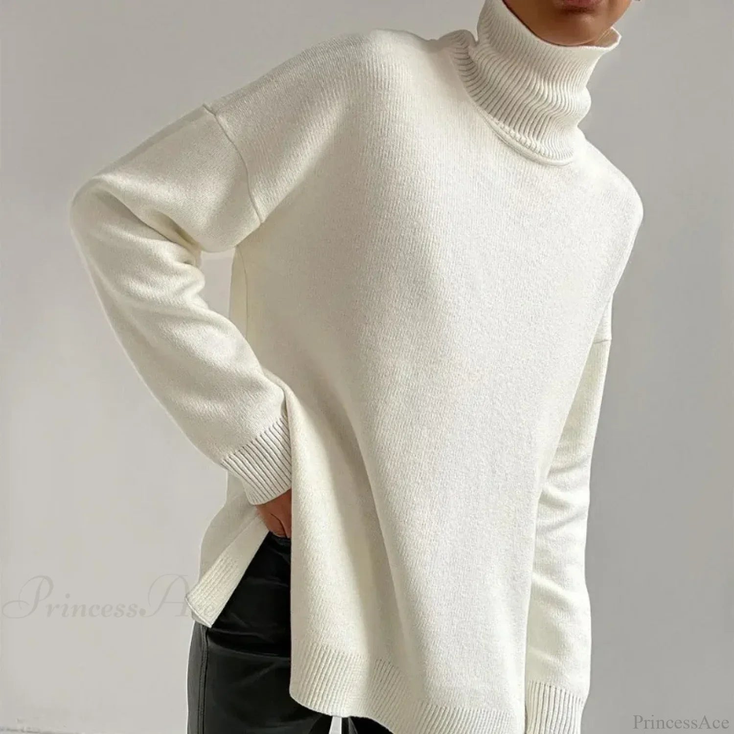 Turtleneck Casual Long-Sleeved Knitted Sweater image 13