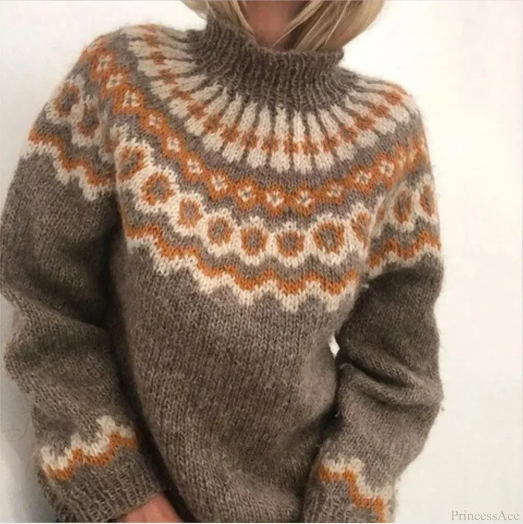 Turtleneck Crochet Streetwear Sweater image 1
