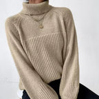 Turtleneck Cross Jacquard Sweater image 4