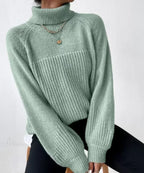 Turtleneck Cross Jacquard Sweater image 9