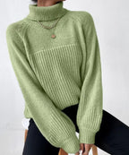 Turtleneck Cross Jacquard Sweater image 7