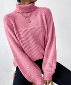 Turtleneck Cross Jacquard Sweater image 10