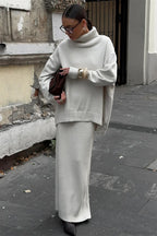 Turtleneck Knit Sweater Maxi Dress Two Piece Set image 4