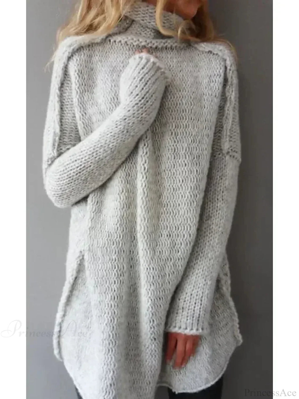 Turtleneck Loose Basic Sweater image 4