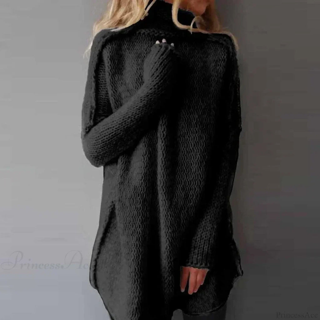 Turtleneck Loose Basic Sweater image 2