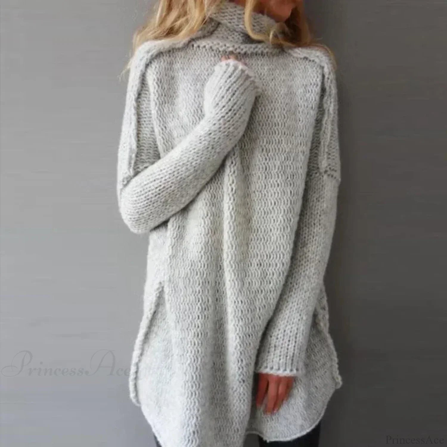 Turtleneck Loose Basic Sweater image 1