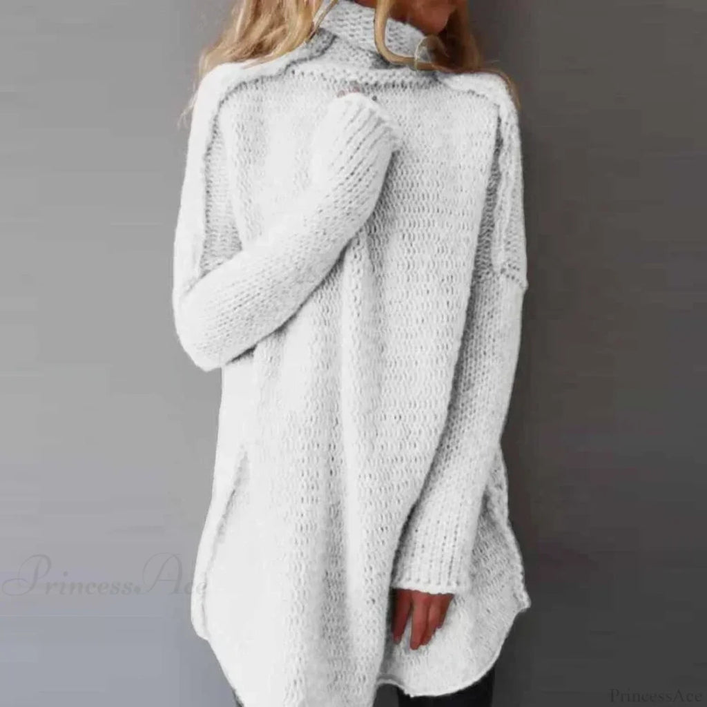 Turtleneck Loose Basic Sweater image 3