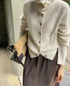 Turtleneck Loose Single Breasted Cardigan image 2