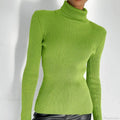 Turtleneck Slim Pullover Long Sleeve Sweater image 7