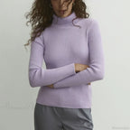 Turtleneck Slim Pullover Long Sleeve Sweater image 8
