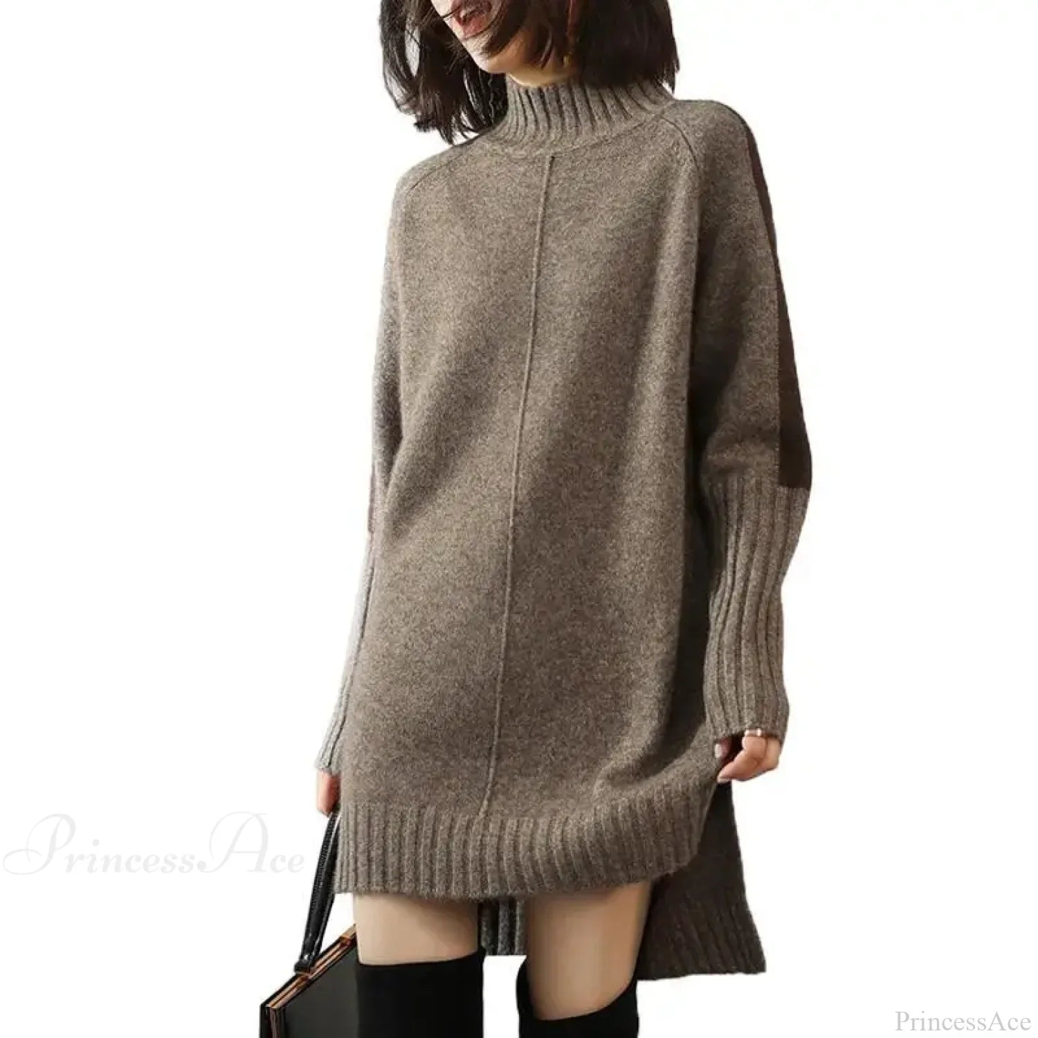 Turtleneck Wool Knit Warm Sweater image 5