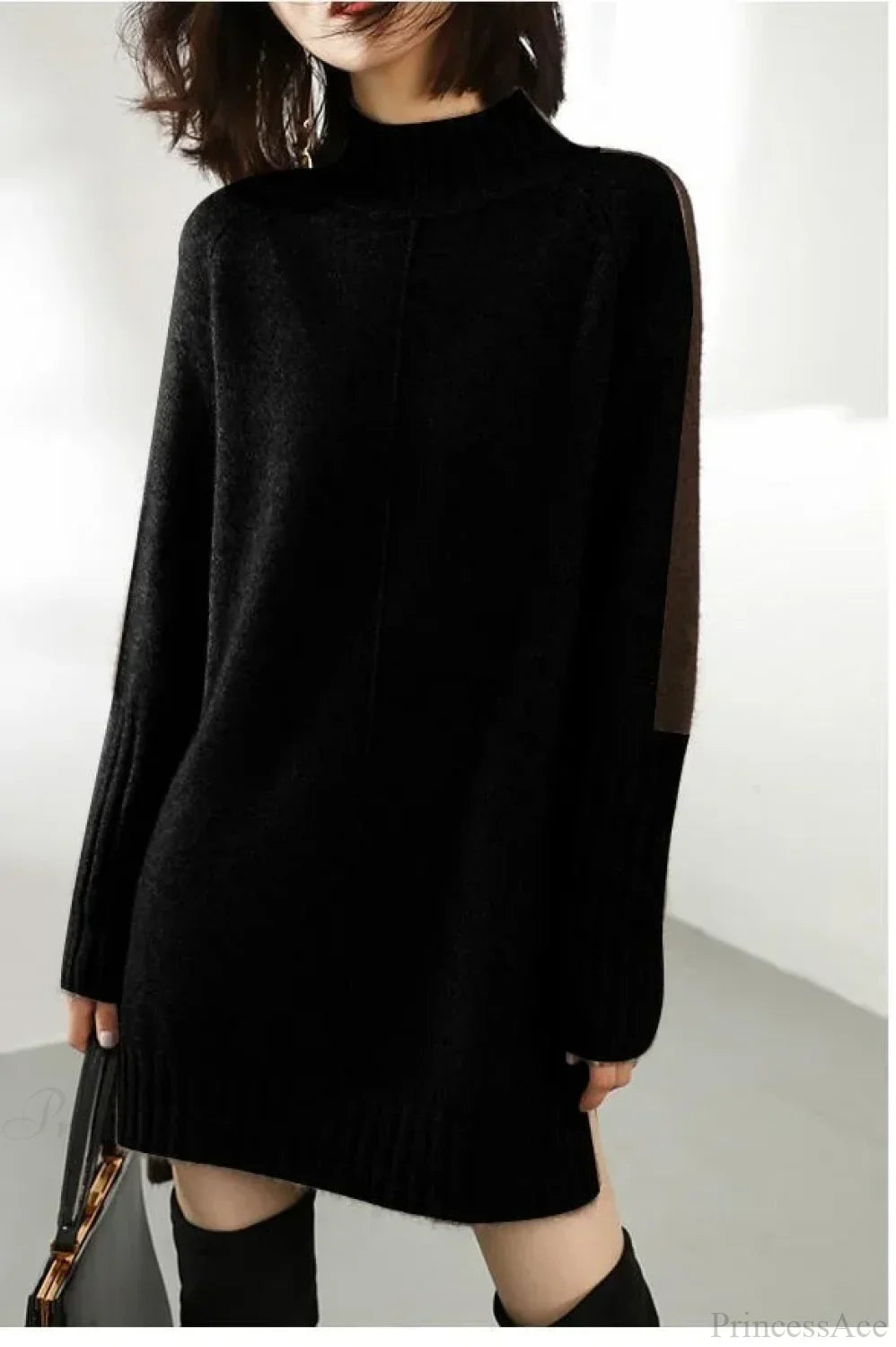 Turtleneck Wool Knit Warm Sweater image 3