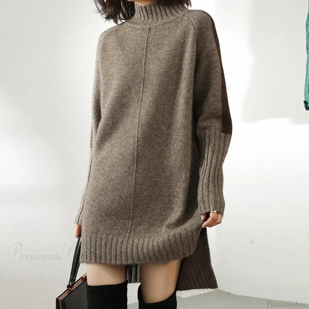 Turtleneck Wool Knit Warm Sweater image 1